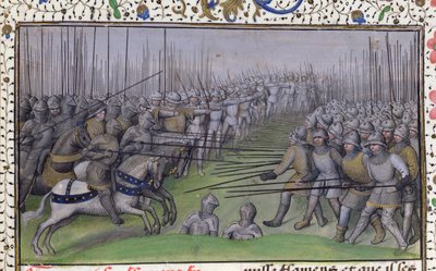 The French beating the Flemish at Westrozebeke in 1382, 1477 by Master of Mary of Burgundy
